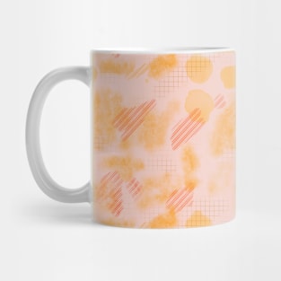 Abstract pattern with stripes, squares and clouds Mug